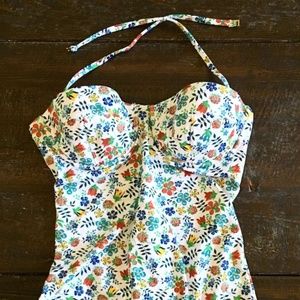 J.CREW NWT HALTER LIBERTY FLORAL SWIMSUIT 4